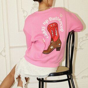 Giddyup Buttercup Pink Women's Bailey Rose Sweatshirt